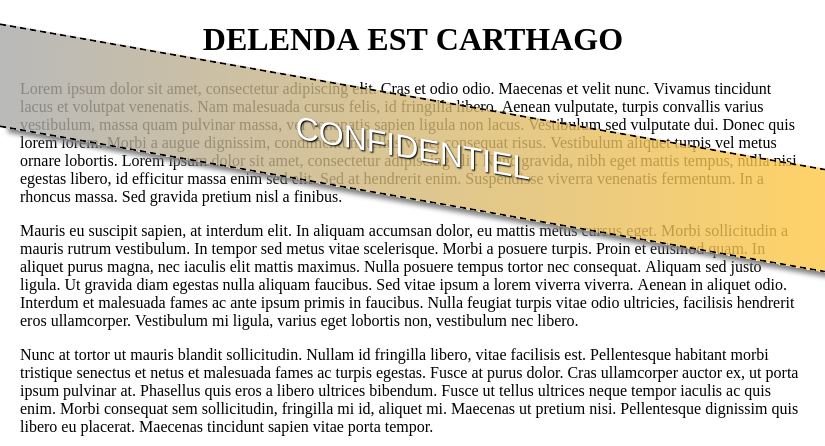 Document confidentiel !